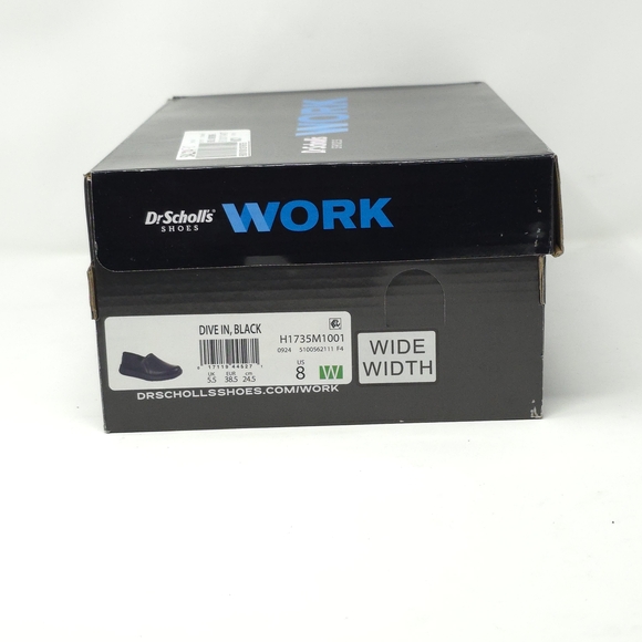 Dr. Scholl's Dive In Slip Resistant Work Loafers Black Memory Foam 8W - Picture 10 of 10